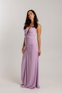 Monot - V-Neck Draped Maxi Dress
