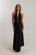 Christopher Esber - Crystal Pendant Ruched Lycra Dress