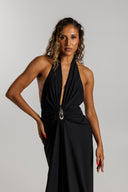 Christopher Esber - Crystal Pendant Ruched Lycra Dress